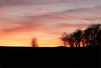 Sonnenuntergang am Haarberg
